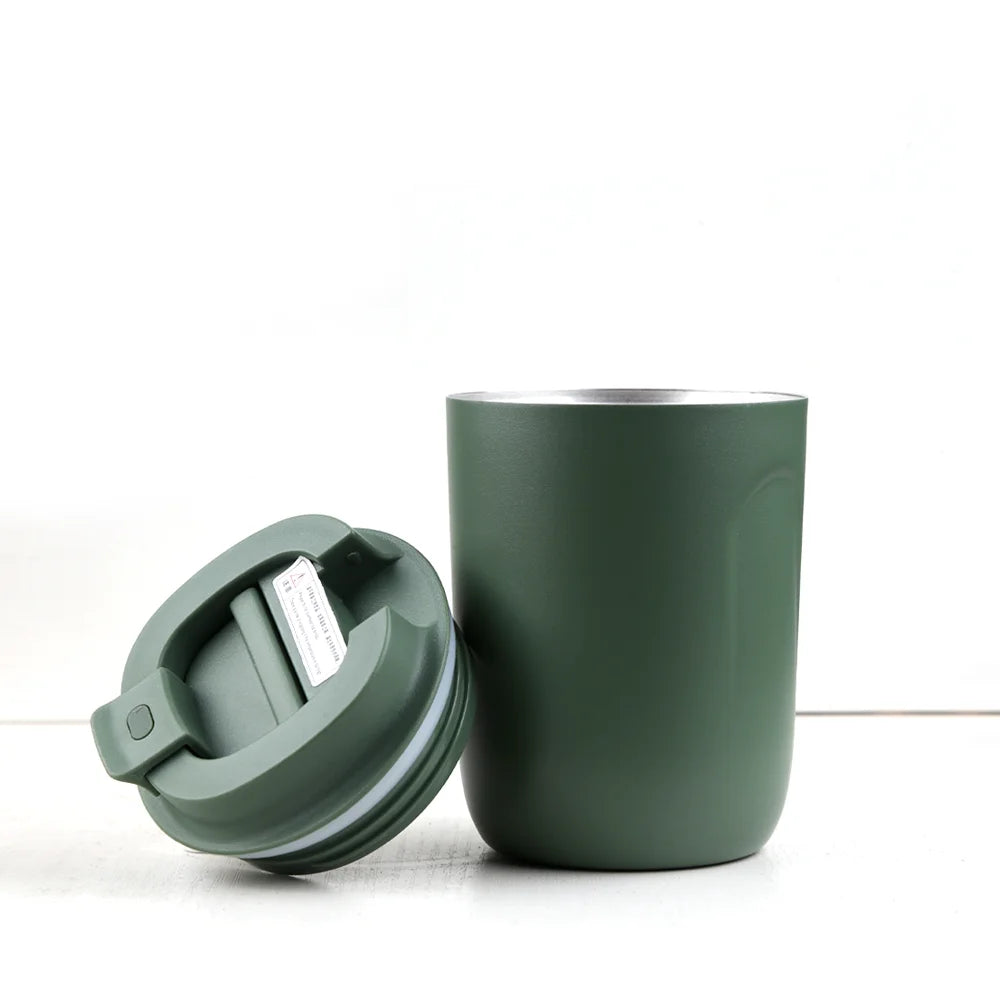 Insulated Water Bottle Thermal Coffee Travel Mug Tumbler Cup Stainless Steel Vacuum Insulated Thermos Flasks Leakproof Drinkware